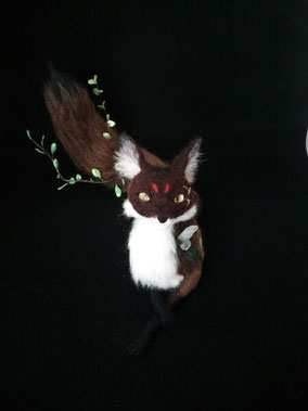 狐 デザフェス 羊毛フェルト ひつじのはね