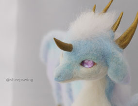 羊毛フェルト オーダー ドラゴン 瞳