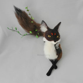 狐 デザフェス 羊毛フェルト ひつじのはね