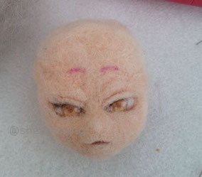 羊毛フェルト 作り方 鳴狐 刀剣乱舞
