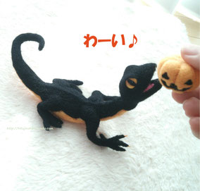 パンプキンイーター 羊毛フェルト ハロウィーン