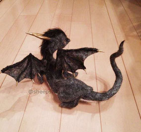 デザフェス 羊毛フェルト ふたご竜 ドラゴン ひつじのはね