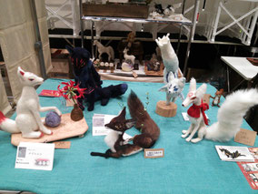 針としっぽ お狐さま デザフェス 羊毛フェルト