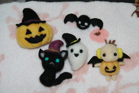 羊毛フェルト ハロウィンリース