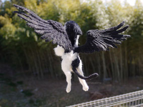 羊毛フェルト グリフォン 幻獣 羽