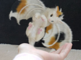 羊毛フェルト ドラゴン 猫 ねこ