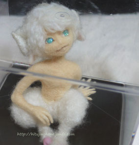 ひつじ半獣 獣人 羊毛フェルト 人形 男