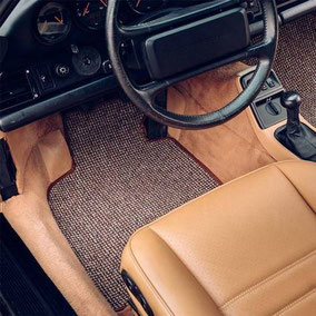 Porsche 911 Aircooled Luftgekühlt Watercooled Fußmatten Floor Mats 356, 924, 944 und 2.7, 3.0SC, 3.2, 964, 993, 996, 997, 991, 992, Macan, Cayenne, Panamera, Boxster Cayman