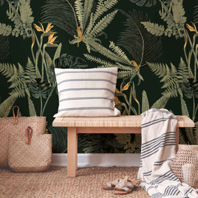 botanical wallpaper with fern, MADEMOISELLE CAMILLE