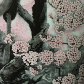 アート・ムトウ｜末岡信彦｜釉描色絵 老楼樹「神代桜」大扁壷