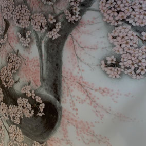 アート・ムトウ｜末岡信彦｜釉描色絵 老楼樹「神代桜」大扁壷