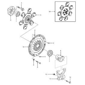 Embrague de 14  pulgadas para Iveco NH 56, 66, 7610S y sus componentes.