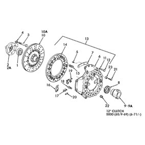 Embrague de 12 pulgadas para Ford 5000 y sus componentes.