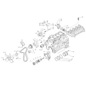 Bomba para agua New Holland Iveco 5610S, 6610S y 7610S