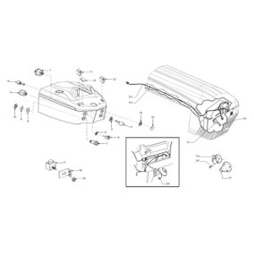 Diagrama de bocina e interruptores para Iveco New Holland 5610S, 6610S, 7610S y sus componentes.