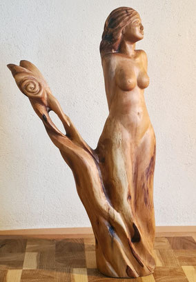 Holzskulptur Skulptur Olivenholz Kunst Heike Lüders