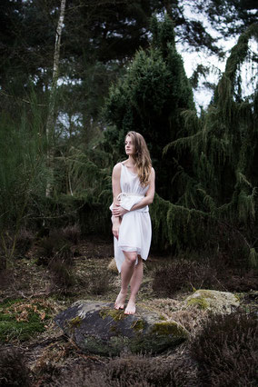 apollo-artemis, fashion, design, sustainable, handmade, project, photo, shooting, chiton, dress, dancer, nature