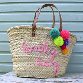 Korbtasche personaliisiert LOVELY DAY