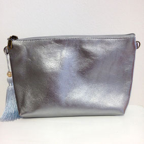 Ledertasche NUIT silber