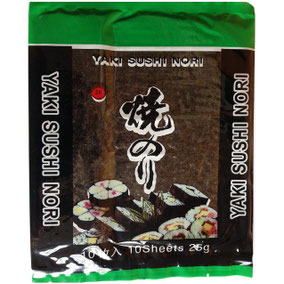 alga nori 10 hojas 4,50€