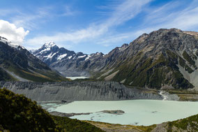 Blick auf den "Hooker Glacier"