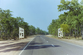 Einfahrt in den Kakadu National Park