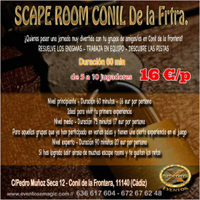 jugar al escape room en Conil de la frontera