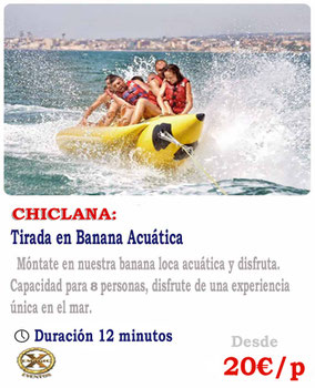 alquiler banana acuática en cadiz