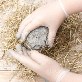 DIY hay reinforced concrete Easter nest bowl by PASiNGA