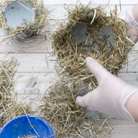 Un-moulding the DIY hay concrete Easter nest bowl by PASiNGA tutorials