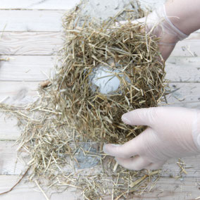 Concrete hay DIY Easter bowl by PASiNGA blog