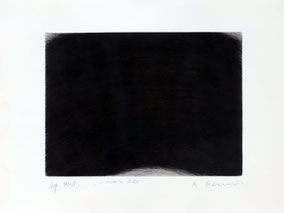 Arnulf Rainer  "Schwarzer Helm", ca. 1965, Radierung, 49 x 64 cm 