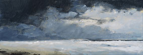 Stormy Weather on the Coast 20x50cm acryl op canvas 2025 (Privé collectie Krayenberggemeinde Germany)