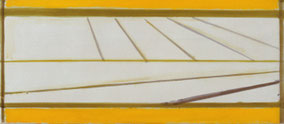 Akker/ploegvoren (l) 35x80cm acryl op doek 2006
