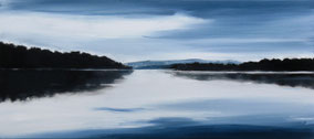 Meer 40x90cm olie op canvas 2017 (Privé collectie Villanterio Pavia Italia)