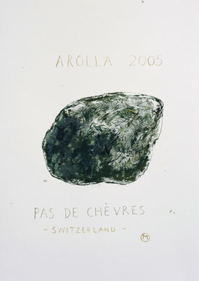 Pas de Chévres Arolla 2005 42x29,7cm acryl/vinyl op papier 2024