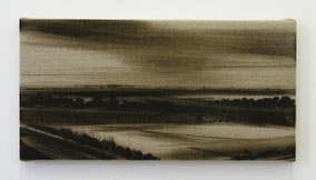 Zonder titel 23,5x46cm olie op ongeprepareerd linnen 2012 (Privé collectie Rotterdam)