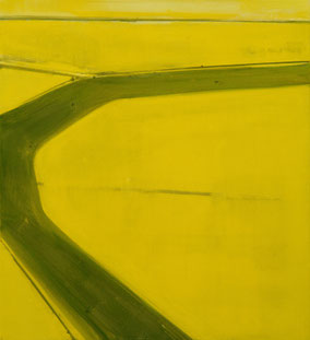 Rapeseed Field, Bird’s-Eye View 55x50cm acryl op canvas 2021 
