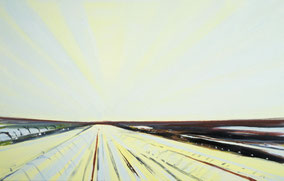 Aardappelveld, Groningen 50x78cm olie op canvas 1998. Basisstipendium, Fonds voor Beeldende Kunsten Vormgeving en Bouwkunst Amsterdam 1999