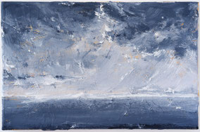 Storm op de Noordzee 28x43 acryl op canvas 2024 (Privé collectie Amsterdam Nederland)