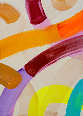 No Title 40x30cm acrylic and vinylpaint (including gold and neon) on canvas 2025