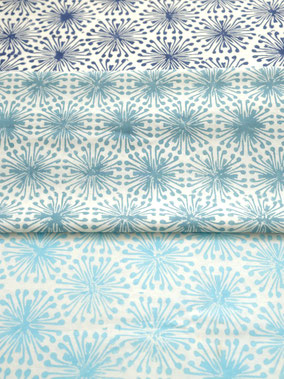From our blockprinting fabric store beside Janpath Market, we offer organic cotton fabrics with eco-friendly inks in 156 cm width