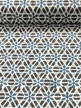 "At our Delhi block printing workshop, we showcase modern designs on traditional textiles.