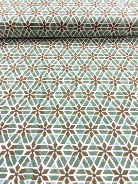 Wholesale block printing fabrics in modern designs, directly from our Delhi shop near Janpath Market.