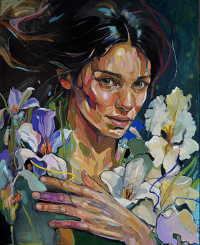 BlUE IRIS 160x130cm, oil on canvas 2026