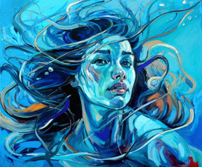 BLISS - ABOVE THE SILENCE, 100x120cm, oil on canvas 2023