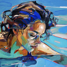 SIREN’S WHISPERS II, 40x40cm, oil on canvas 2025