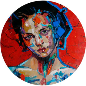 INSOMNIA, 40x40cm, oil on canvas 2023