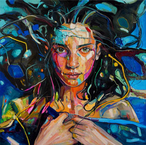 RHAPSODY I, 120x120cm, oil on canvas 2024