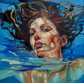 OCEAN, 120x120cm, oil on canvas 2025